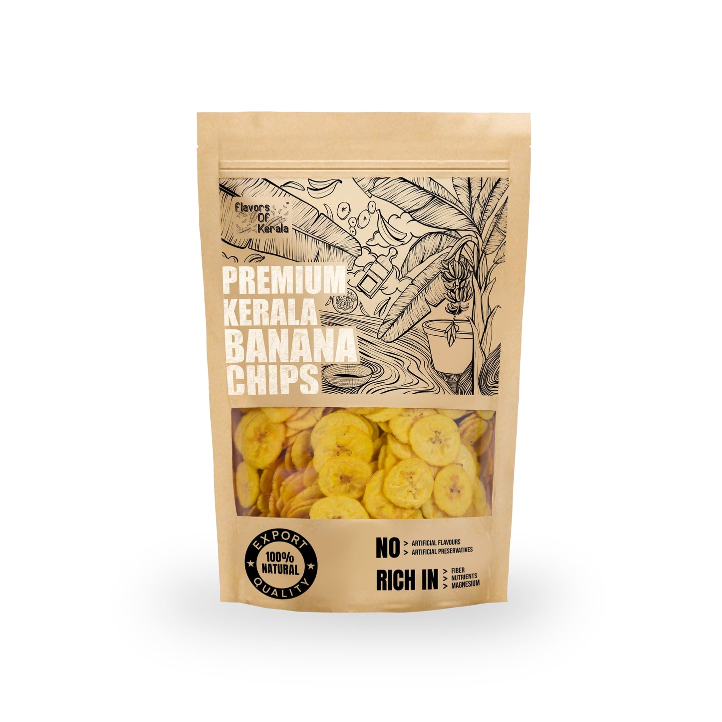 FOK Premium Kerala Banana Chips Wafers In Coconut Oil