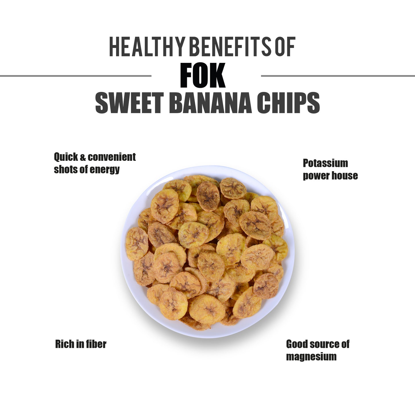 FOK Banana Chips In Coconut Oil & Sweet Banana Chips In Coconut Oil