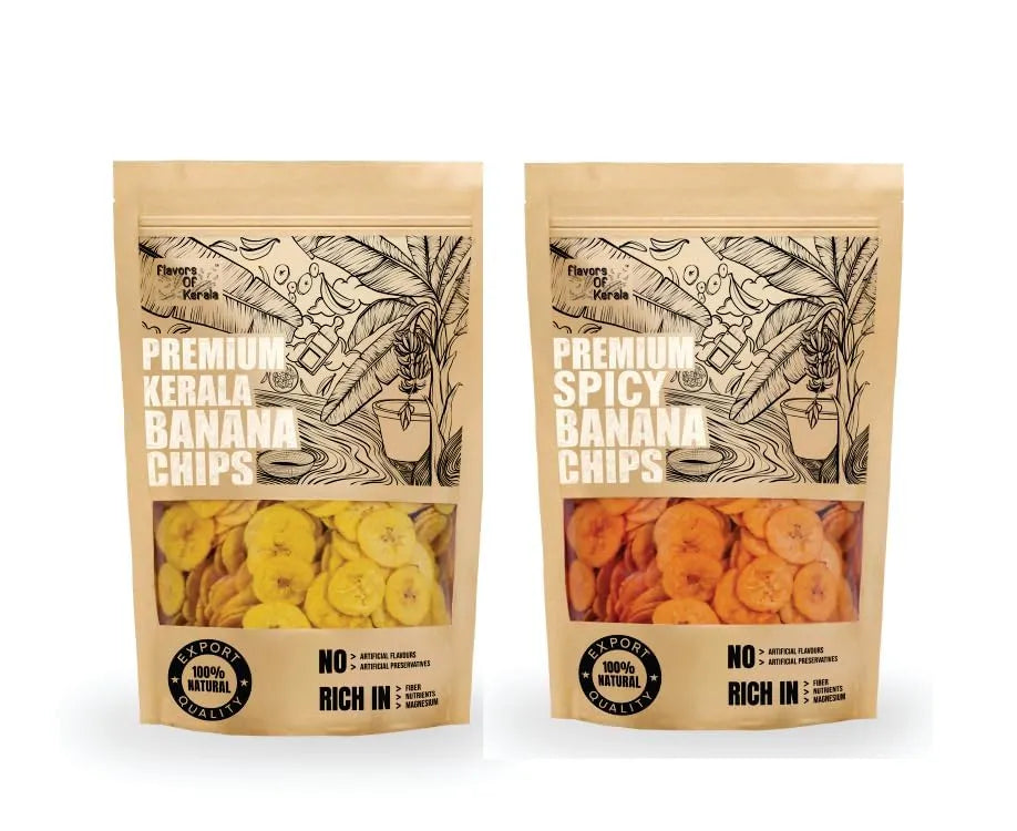 Premium Kerala Banana Chips & Spicy Banana Chips in Coconut Oil