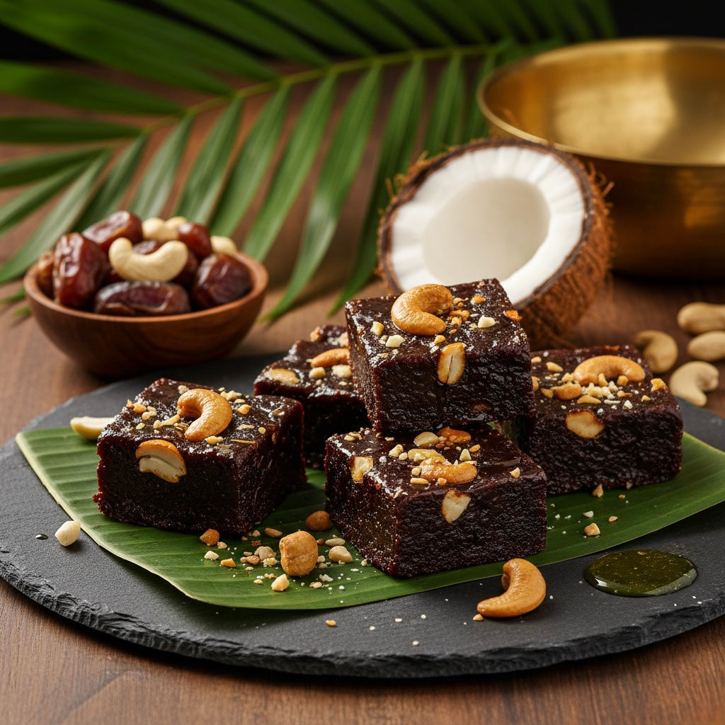 FLAVORS OF KERALA Premium Kerala Black Halwa – Authentic Kerala Sweet Black Halwa with Cashews & Peanuts, Slow-Cooked in Coconut Oil